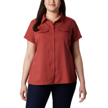 Columbia Overhemd Dames, Silver Ridge Lite Short Sleeve Plus Size Rood, 98EFPTGNK